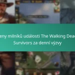 Ceny milníků události The Walking Dead: Survivors za denní výzvy