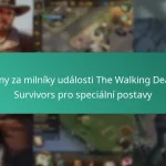 Ceny za milníky události The Walking Dead: Survivors pro speciální postavy
