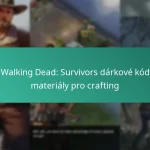The Walking Dead: Survivors dárkové kódy na materiály pro crafting